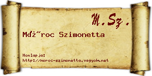 Móroc Szimonetta névjegykártya
